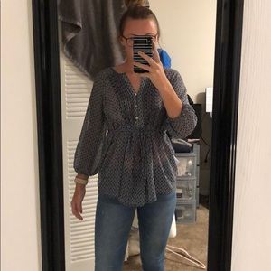 Blue and White flowery shirt!